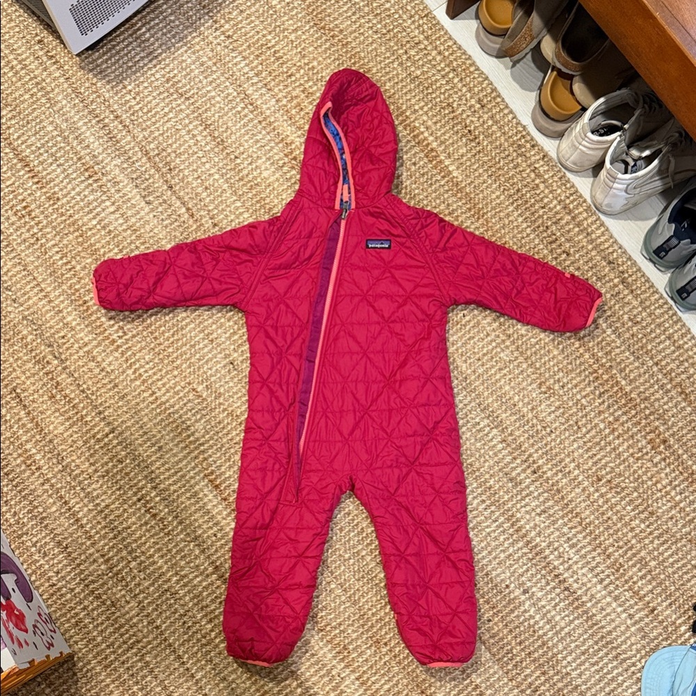 Patagonia Kids' Reversible Quilted one piece Footie.
